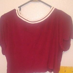 Burgundy crop top